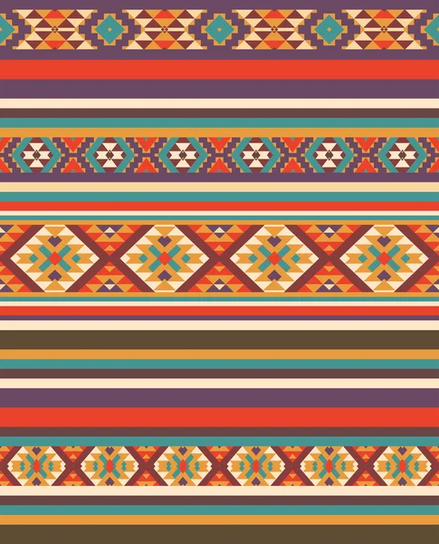 Patrón navajo de colores sin costuras — Vector de stock