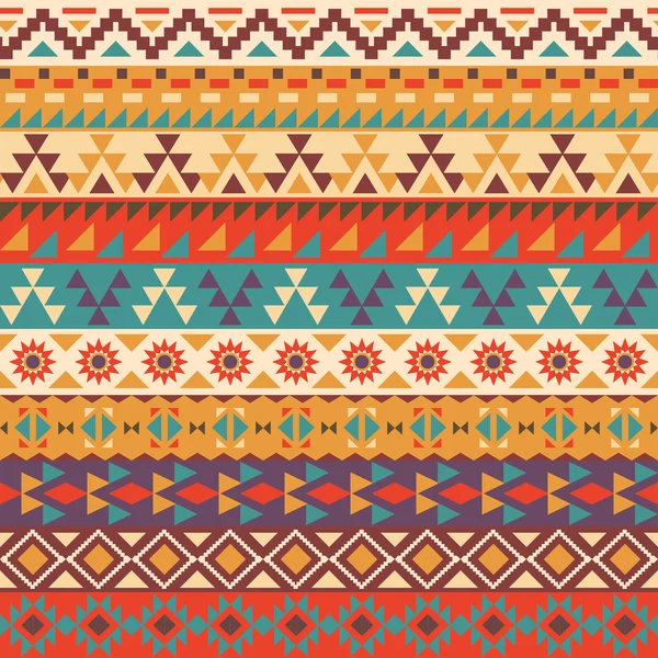 Patrón navajo de colores sin costuras — Vector de stock