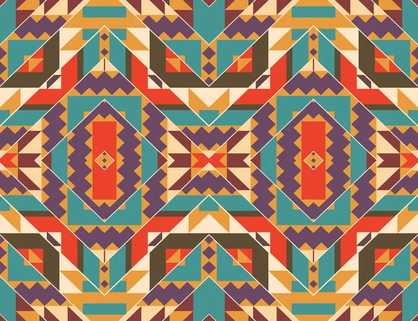 Patrón navajo de colores sin costuras — Vector de stock