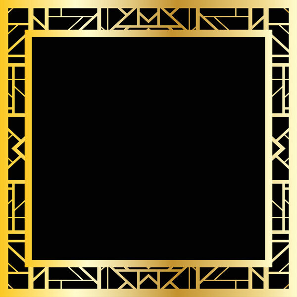 Art deco geometric frame