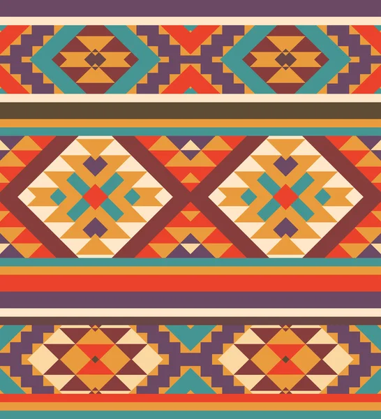 Modèle navajo coloré sans couture — Image vectorielle