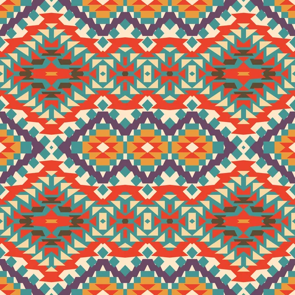 Бесшовный красочный навахо-узор — стоковый вектор