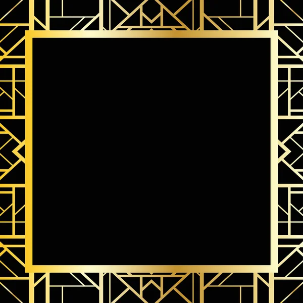 Art deco geometric frame — Stock Vector