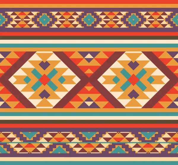 Seamless colorful navajo pattern — Stock Vector