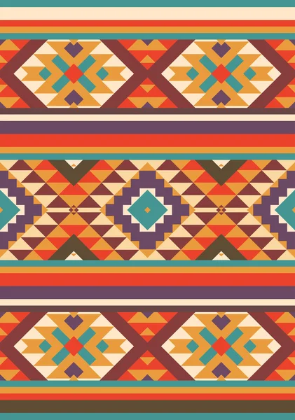 Patrón navajo de colores sin costuras — Vector de stock