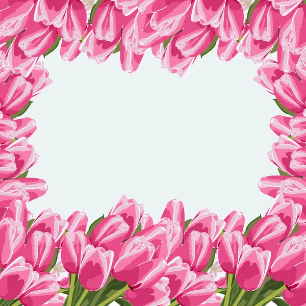 Boeket van tulpen, bloemen achtergrond — Stockvector