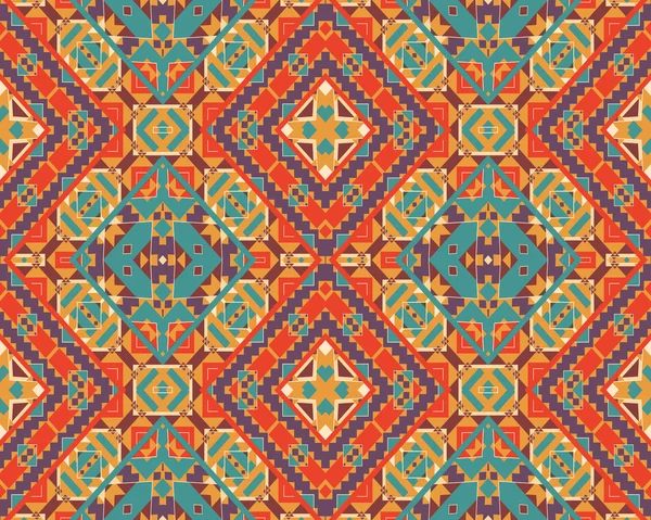 Seamless colorful navajo pattern — Stock Vector