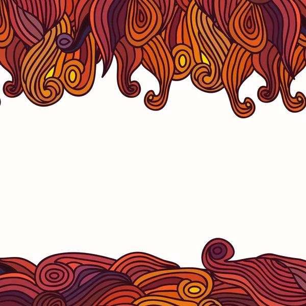 Абстрактный рисунок волос ручной работы с волнами — стоковый вектор