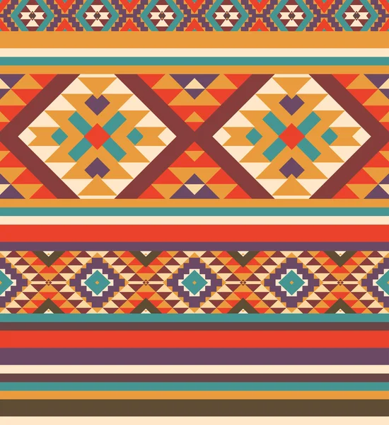 Modèle navajo coloré sans couture — Image vectorielle