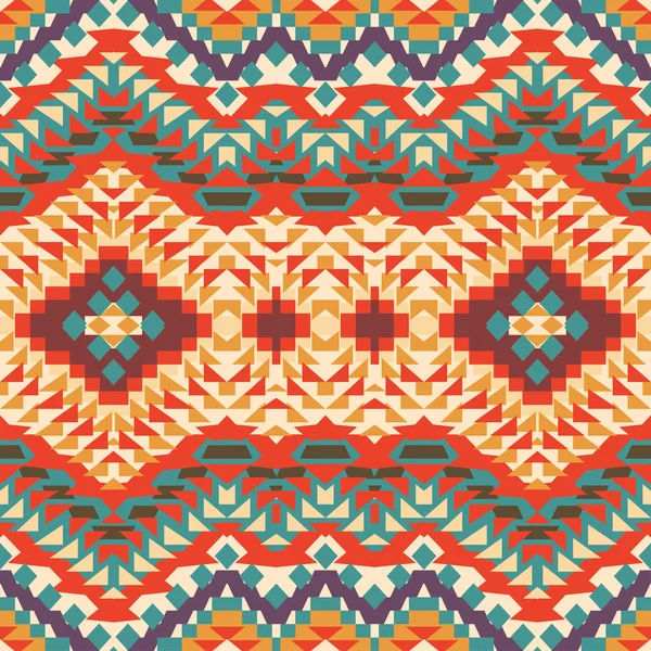 Patrón navajo de colores sin costuras — Vector de stock