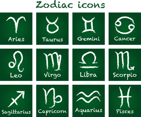 Zodiac εικονίδια — Διανυσματικό Αρχείο