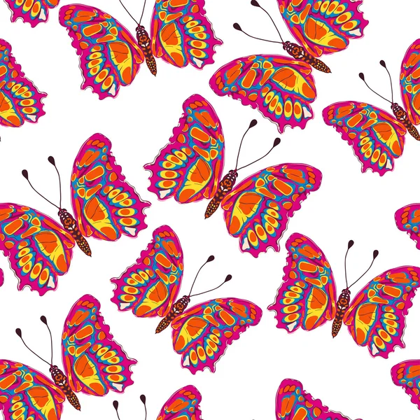 Fondo sin costuras de mariposas — Vector de stock