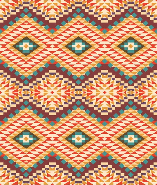 无缝炫彩的纳瓦霍花纹 — 图库矢量图片