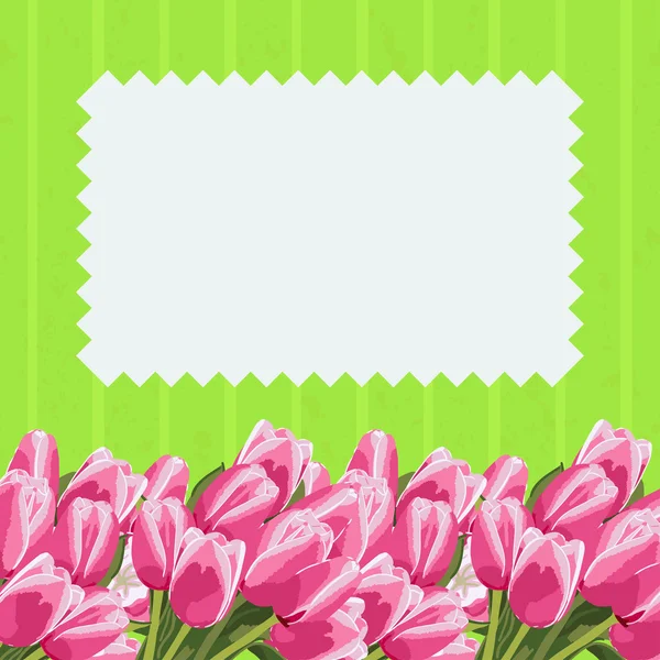 Bouquet of tulips, floral background — Stock Vector