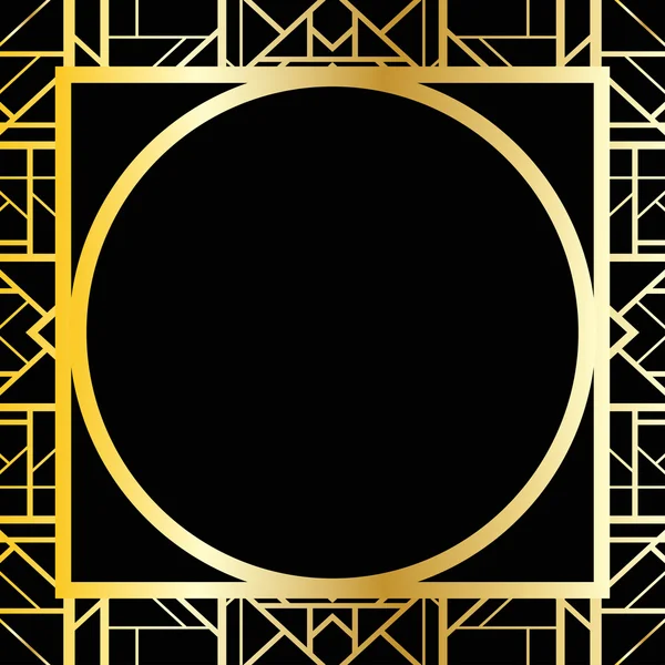 Art deco geometrische frame — Stockvector