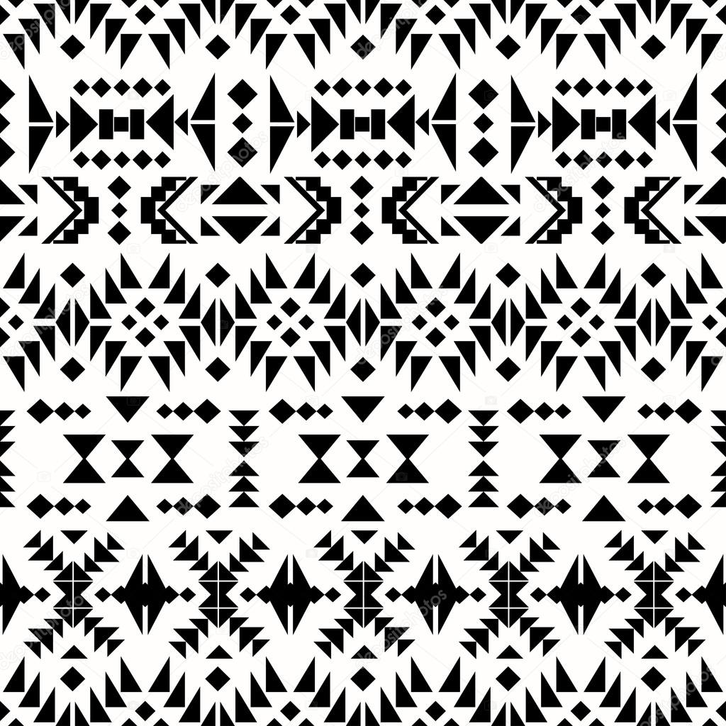 Seamless black and white aztec pattern Stock Vector by ©Smirno 56039533