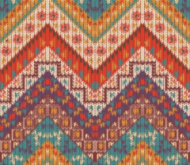 Knitted navajo pattern clipart