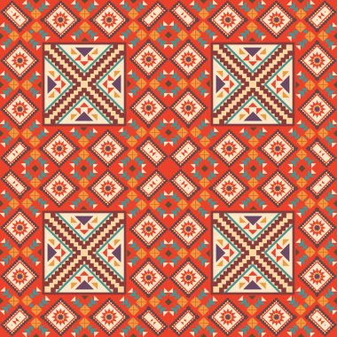 kesintisiz renkli navajo desen