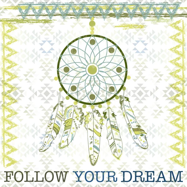 Dream catcher  background. — Stock Vector