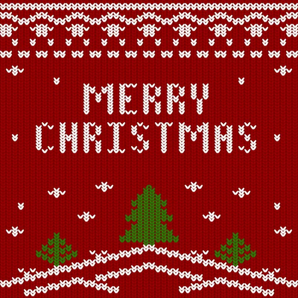 Modèle tricoté de Noël — Image vectorielle