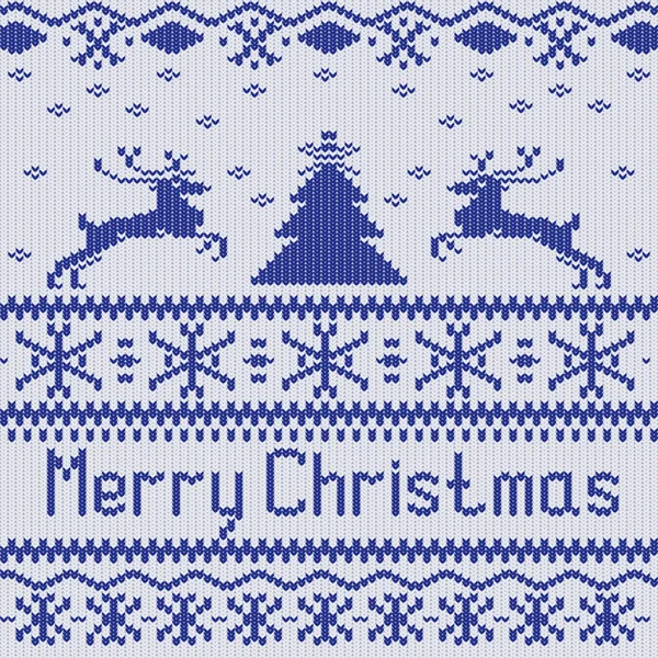 圣诞针织的图案 — 图库矢量图片