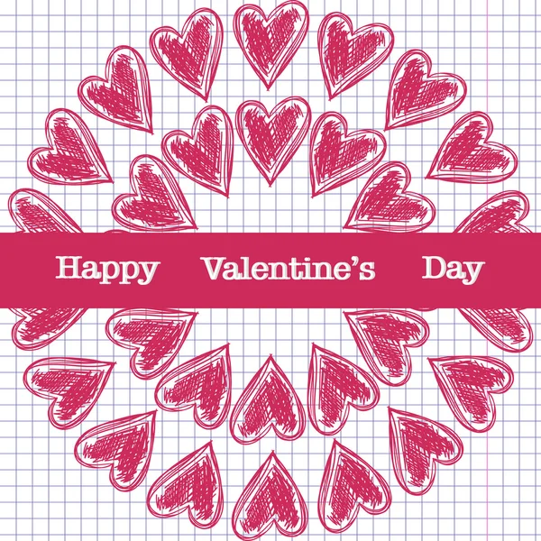 Card for Valentine's day, — Stock Vector