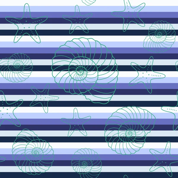 Pattern with sea background — Stock Vector