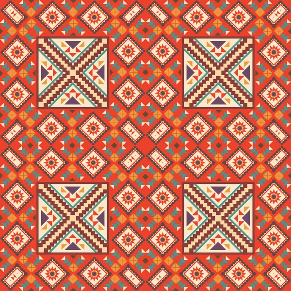 Patrón navajo de colores sin costuras — Vector de stock