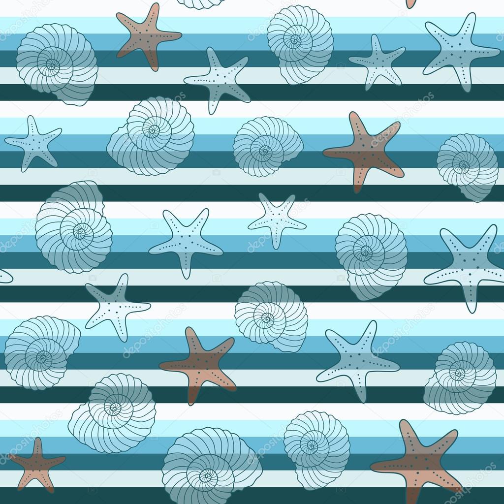 Pattern with sea background