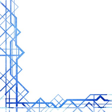 Sulu Boya geometrik çerçeve