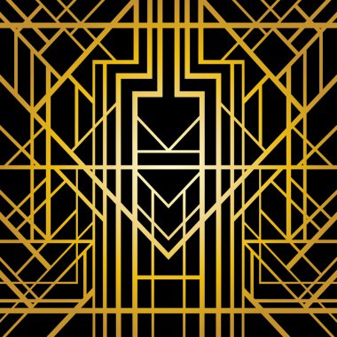 Art deco geometrik desen 
