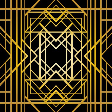 Art deco geometrik desen 