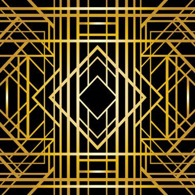 Art deco geometrik desen 