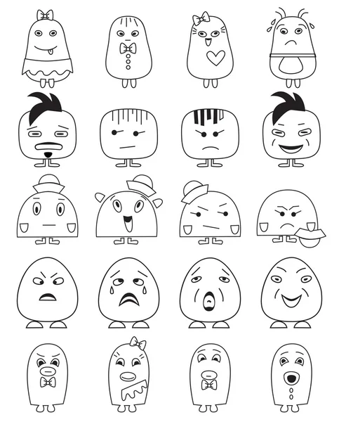 Funny characters avatars — Stock Photo, Image