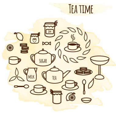 çaydanlık ve bardak arka plan