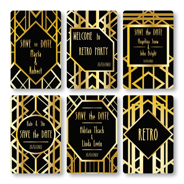 Set of art deco templates — Stock Photo, Image