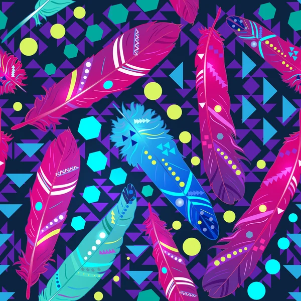 etnik tarzı tüyler desen