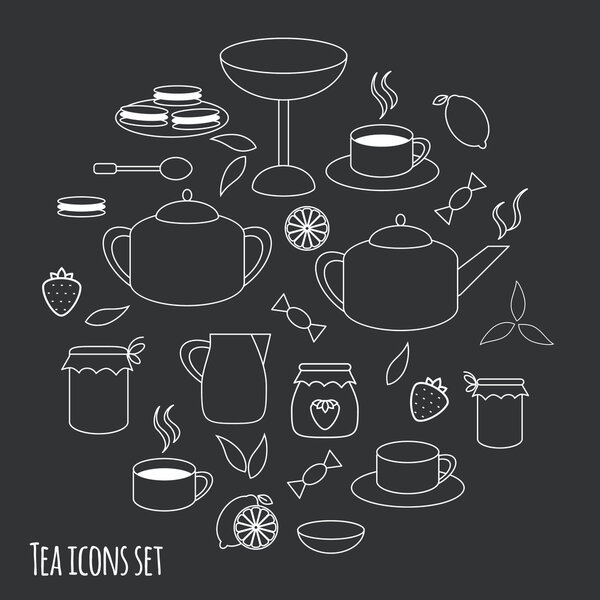 teapots and cups background