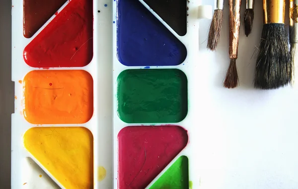 Zestaw kolorów farb — Zdjęcie stockowe
