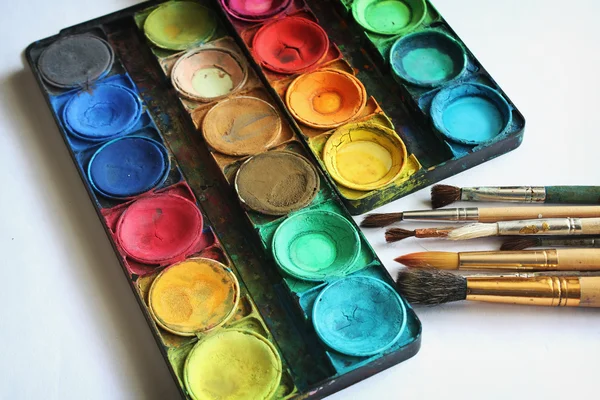 Set di vernici a colori — Foto Stock