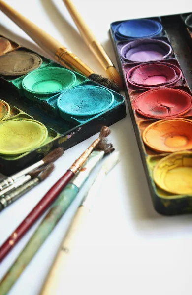 Set di vernici a colori — Foto Stock