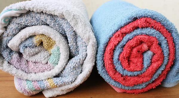 Rolls of color towels — Stock Photo, Image