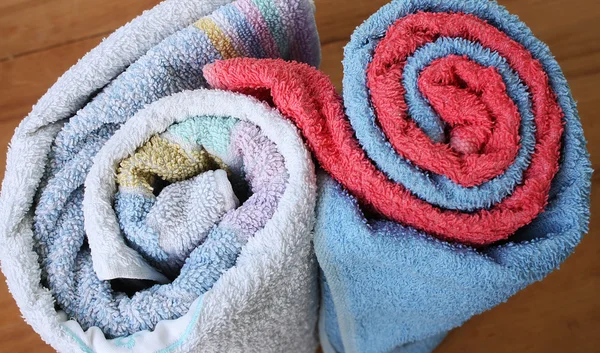 Rolls of color towels — Stock Photo, Image