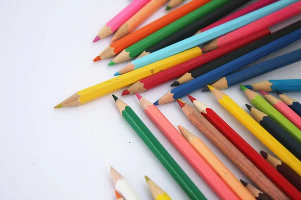 Scattered color pencils — Stock Photo, Image