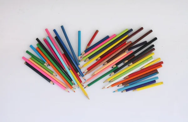 Scattered color pencils — Stock Photo, Image
