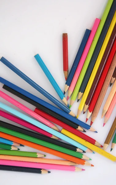 Scattered color pencils — Stock Photo, Image