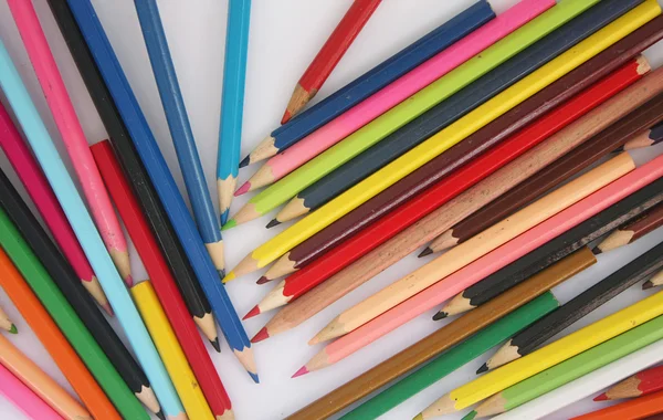 Scattered color pencils — Stock Photo, Image