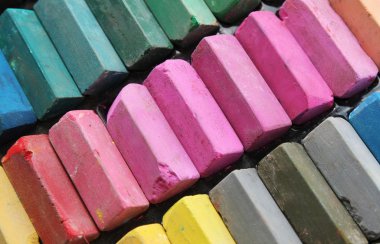 Set of color chalks