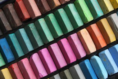 Set of color chalks