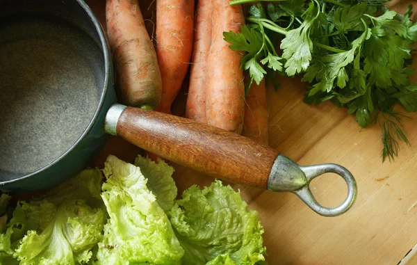 Cozinhar de verduras frescas — Fotografia de Stock